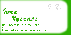 imre nyirati business card